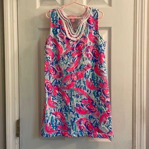 Girls Lilly Pulitzer knit shift dress, size L (8-10)